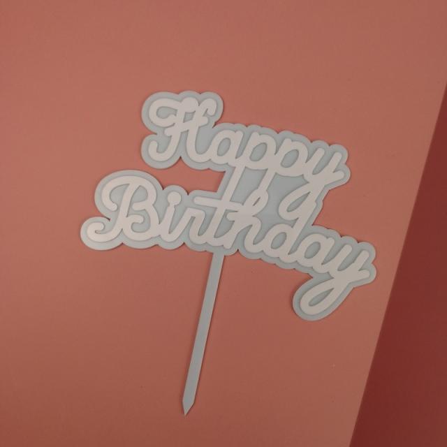 Candy color happy birthday cake toppers