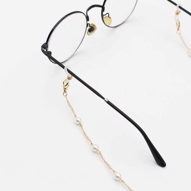 Faux pearl glasses mask chain