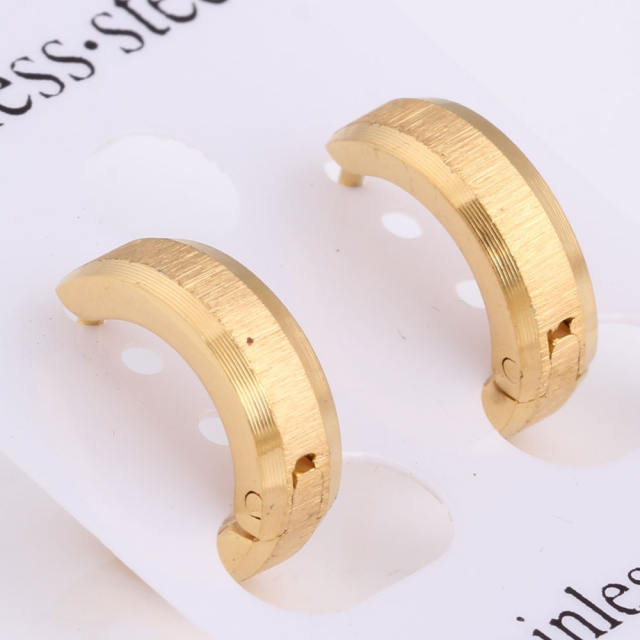 Fashion stainless steel huggie earrings