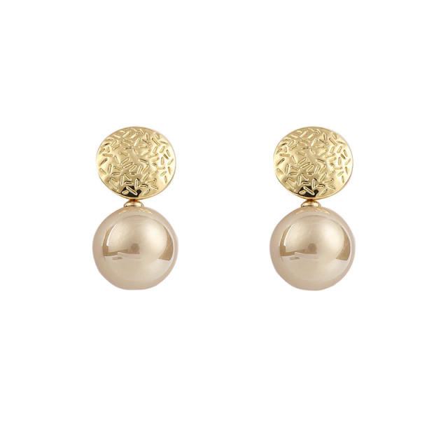 925 silver needle pearl studs earrings