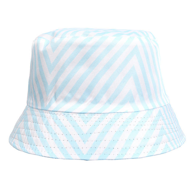 Unisex striped bucket hat
