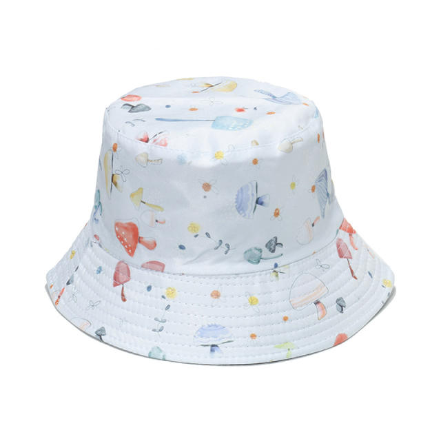 Mushroom print bucket hat