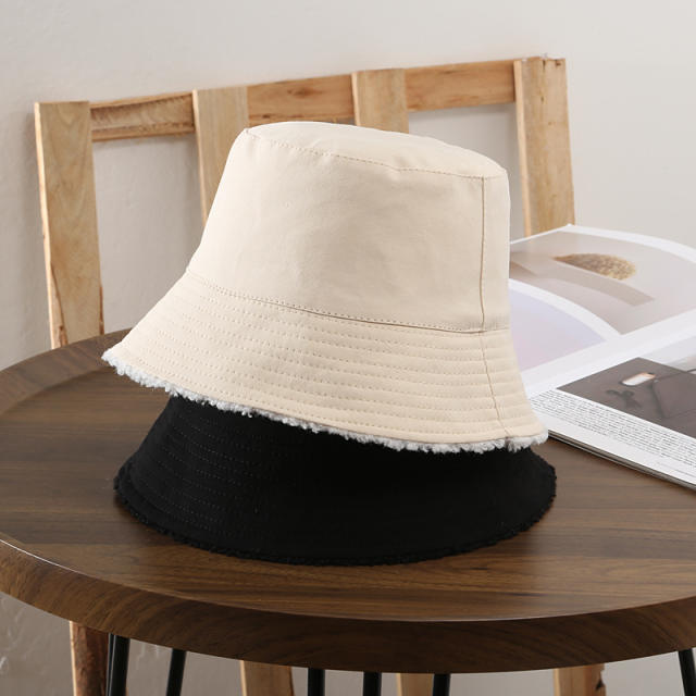 Solid color bucket hat