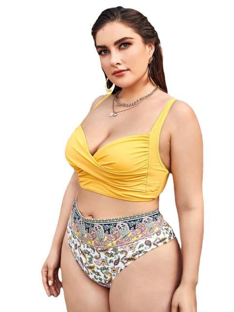 Plus size high waist swim suits