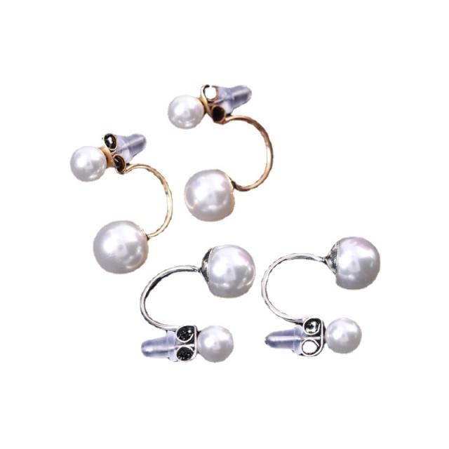 Fashion pearl jacket earrings