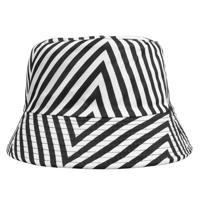 Unisex striped bucket hat
