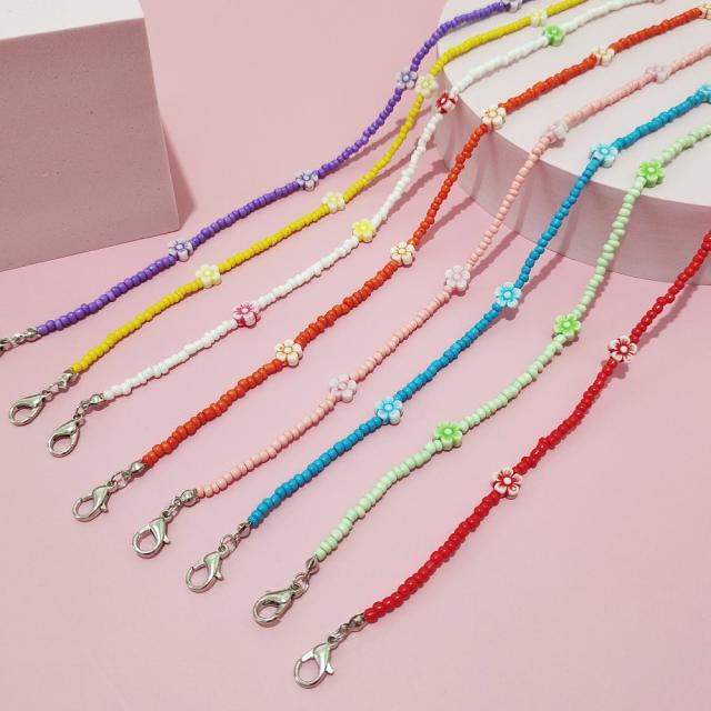 Colorful small flower glasses chain