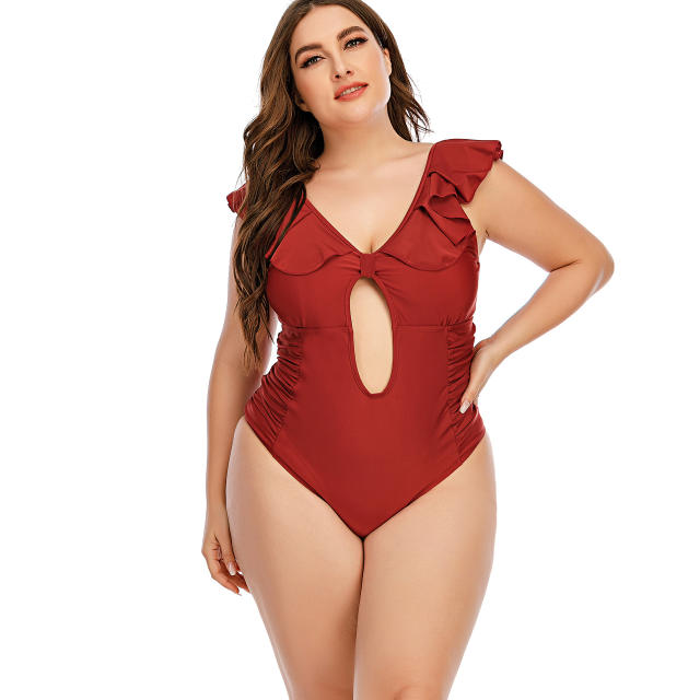 Plus size one piece swimwear