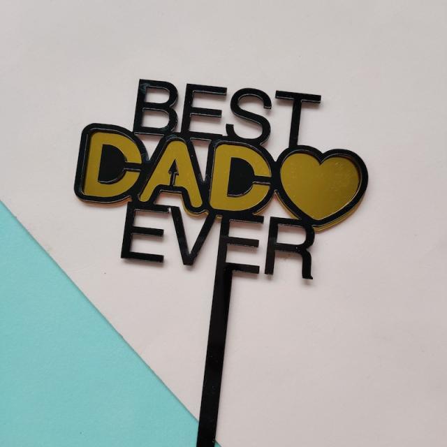 Best dad mon acrylic cake toppers