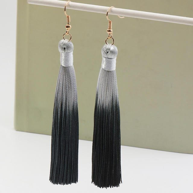 Fashion long-style thread tassel earrings