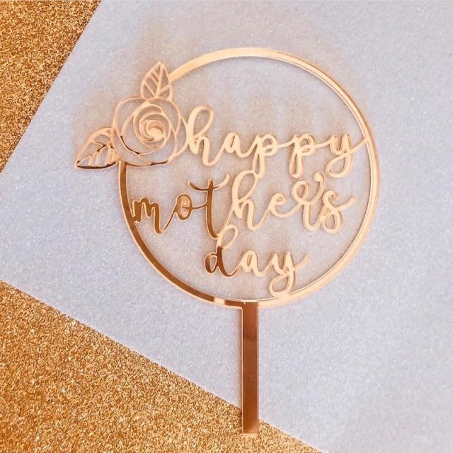 Mother's day acrylic cake toppers