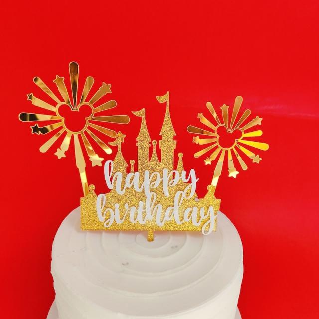 Castle theme cake toppers