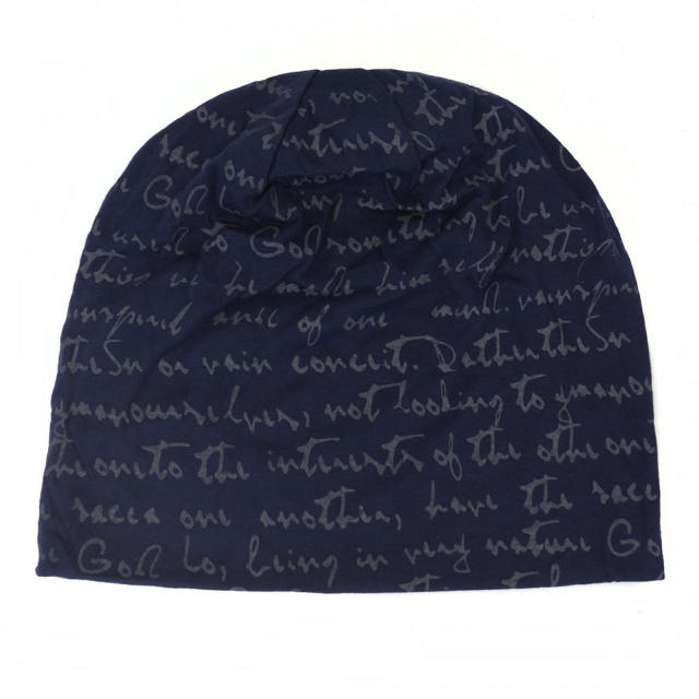 Letter pattern beanie cap