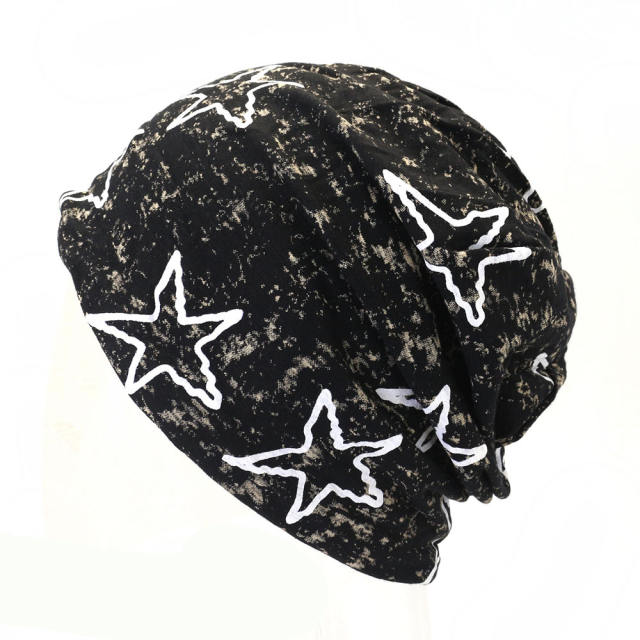 Star pattern beanie cap