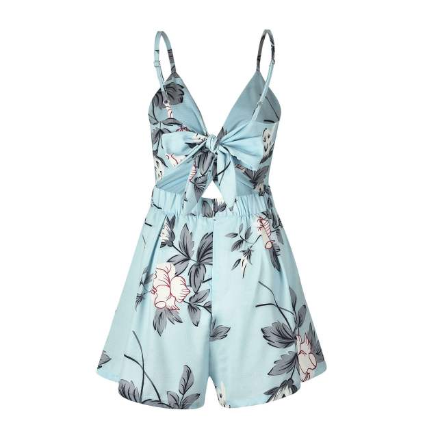 Summer floral camisole rompers jumpsuit