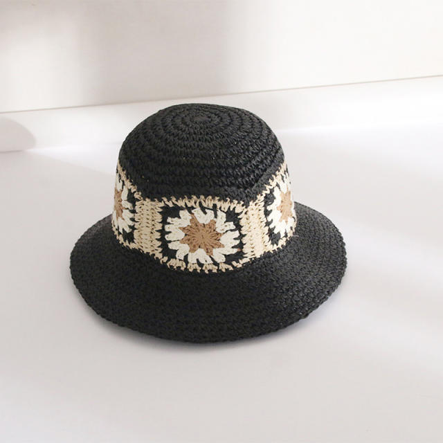 Korean fashion corchet bucket hat