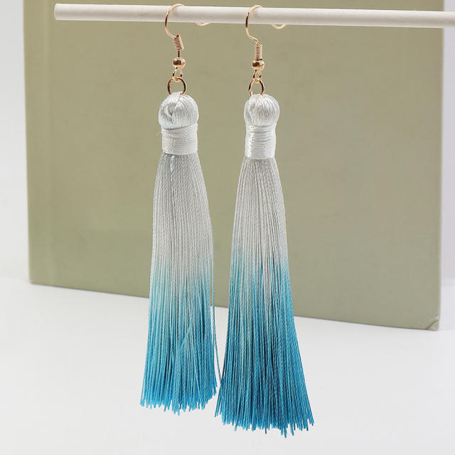 Fashion long-style thread tassel earrings