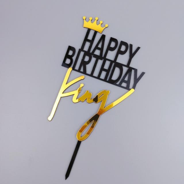 Queen princess happy birthday cake toppers