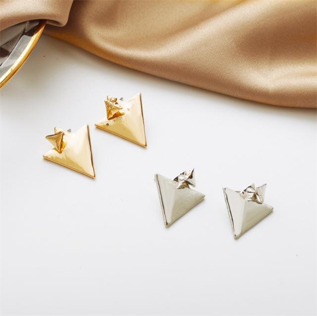Fashion triangle jacket earrings