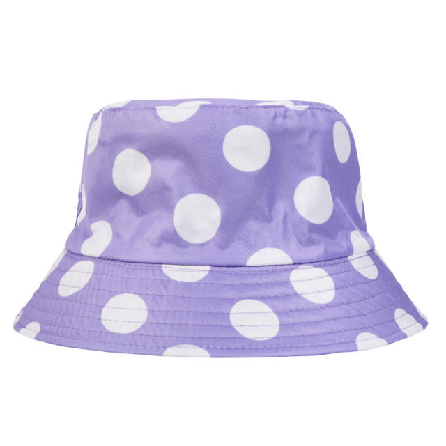 Unisex polka dot bucket hat