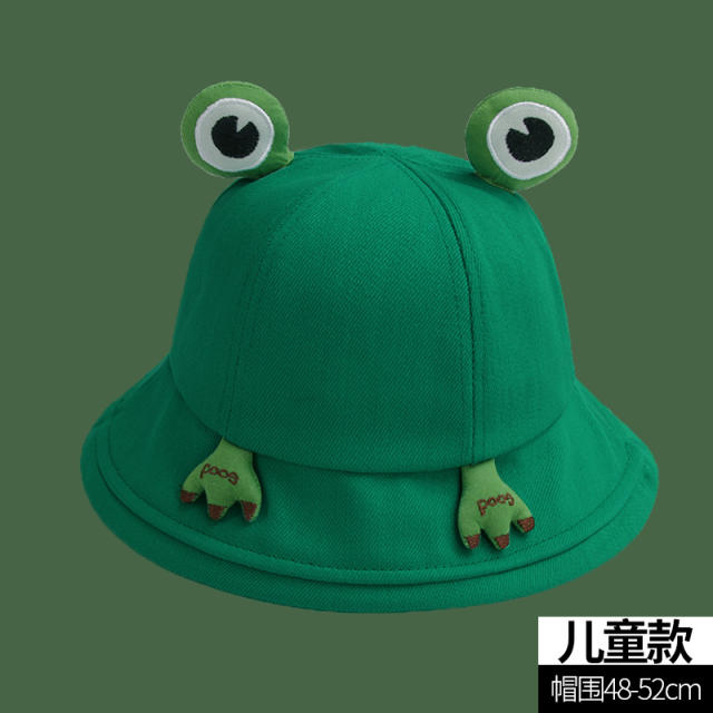 Korean fashion cute frog bucket hat