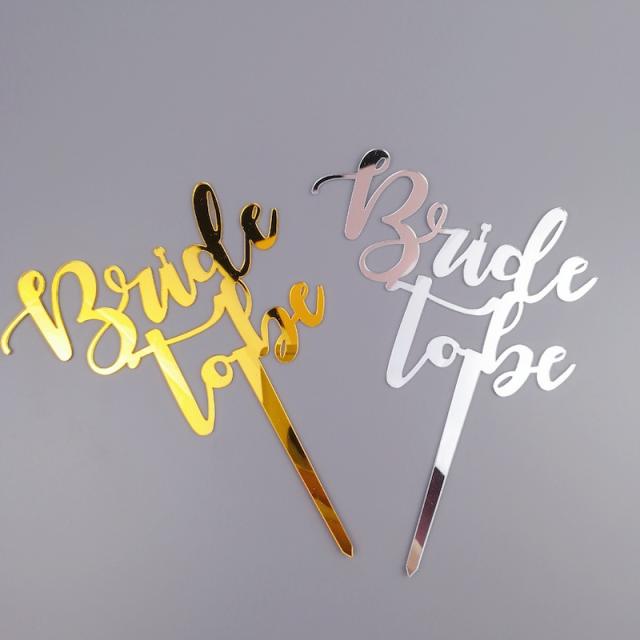 INS bride to be wedding cake toppers