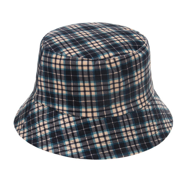 Plaid bucket hat