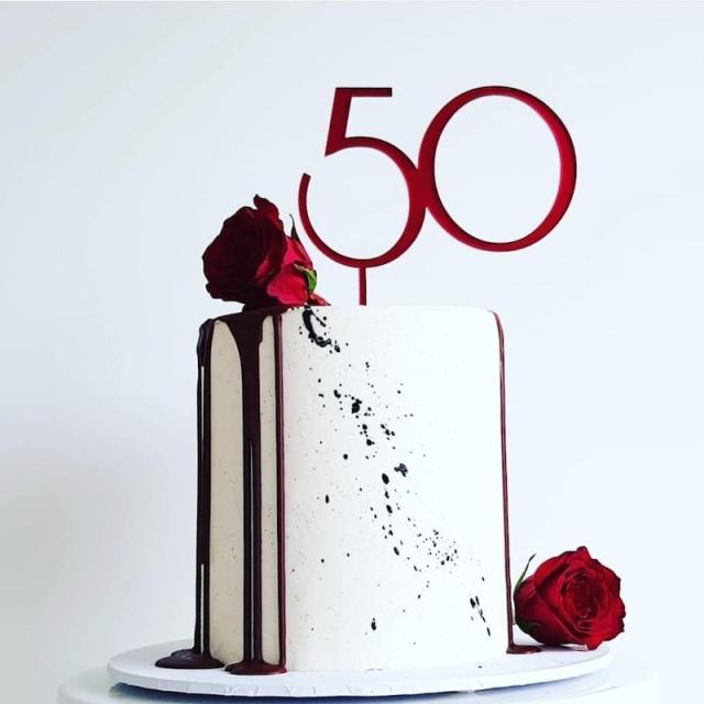 Number 50 cake toppers
