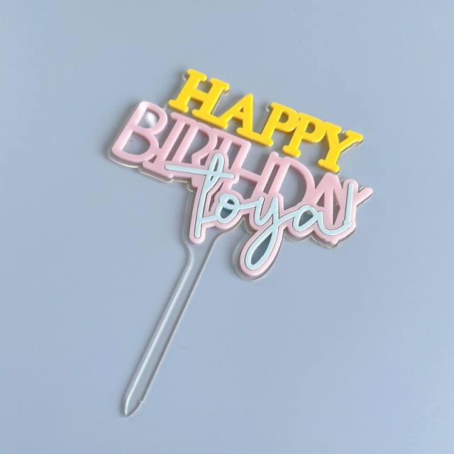 Happy birthday cake toppers