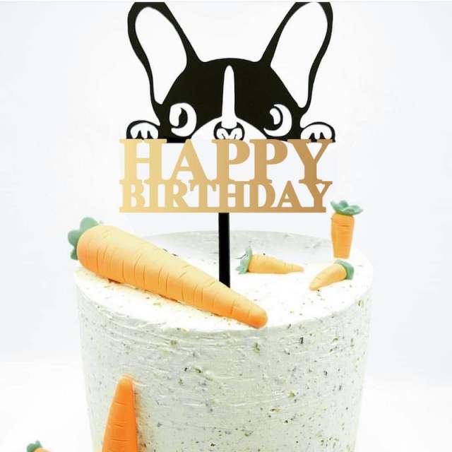 Pet dog birthday cake toppers