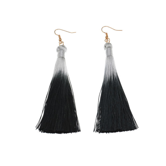 Fashion long-style thread tassel earrings