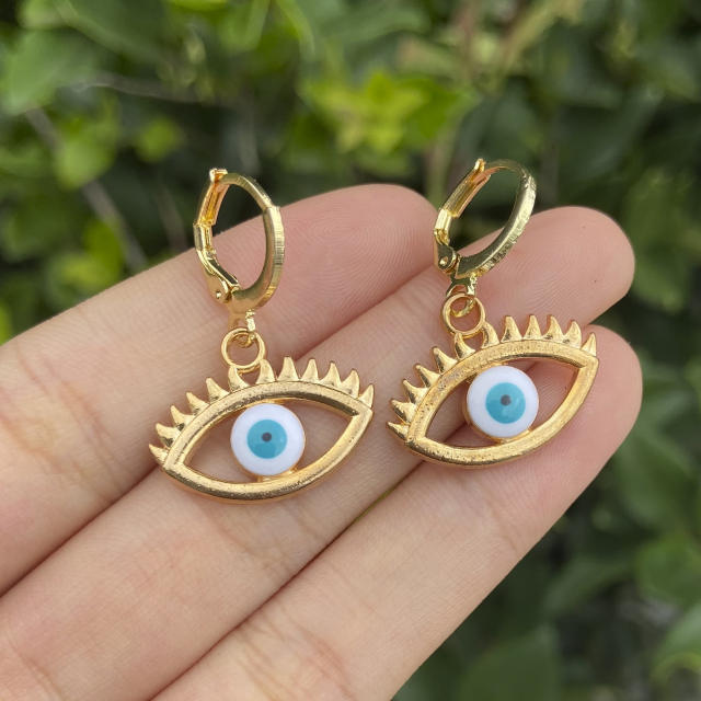 Evil eye pendant earrings