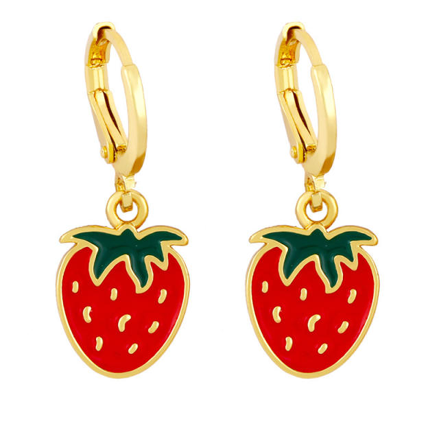 Cute fruit huggie earrings