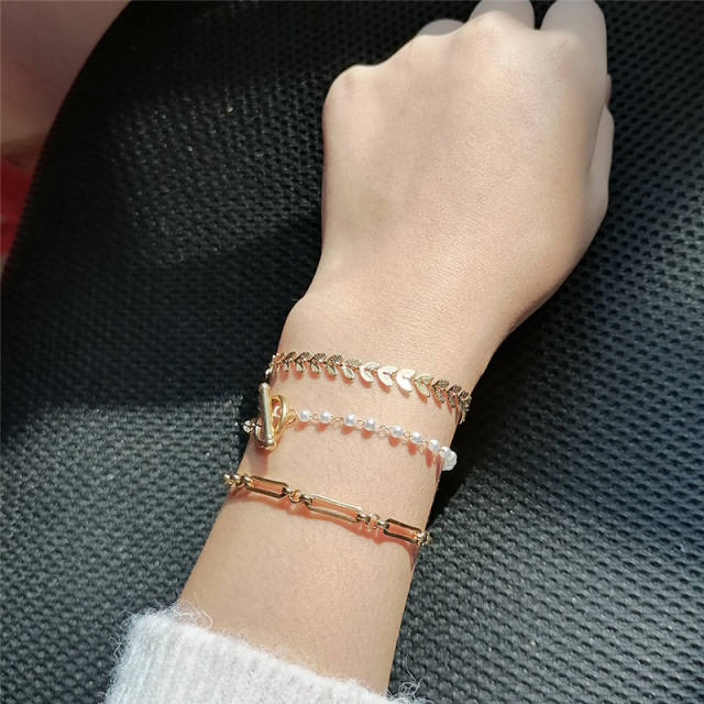 Korean fashion stainless steel bracelet chain bracelet