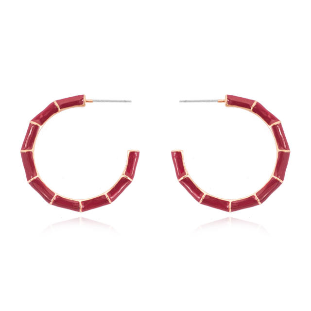 C- shaped bamboo earrings