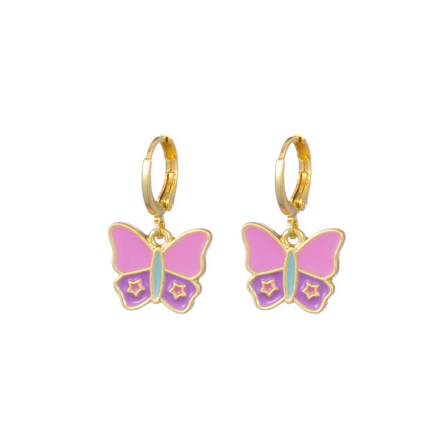 Butterfly flower cartoon earrings