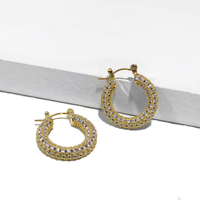 Diamond hoop earrings