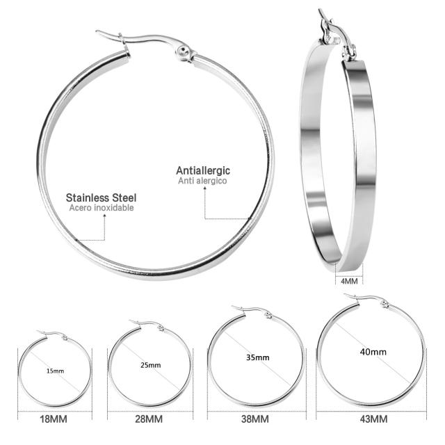 Popular stainless steel earrings hoop earrings