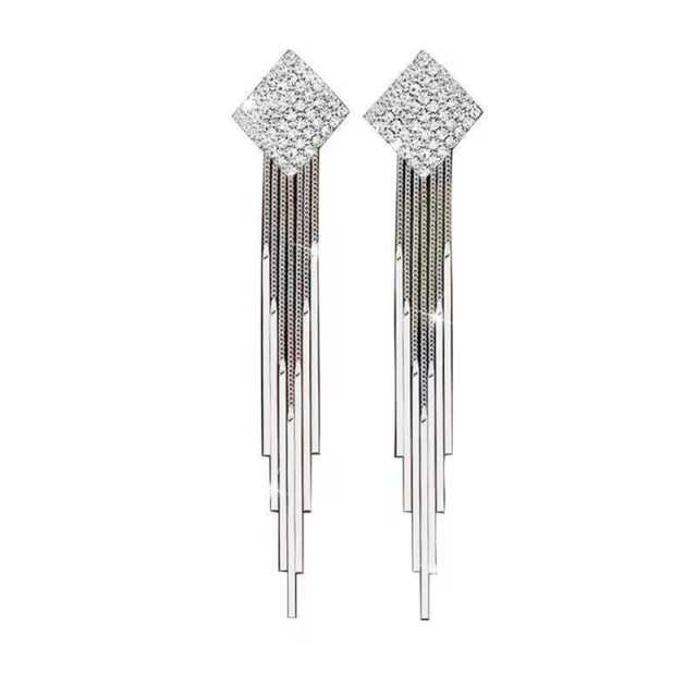 S925 needle tassel earrings