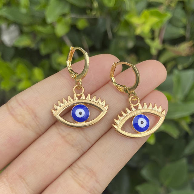 Evil eye pendant earrings