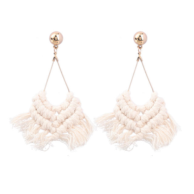 Boho tassel braided earrings