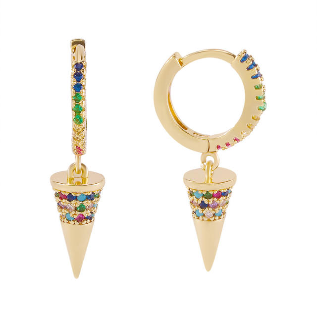 Colorful huggie earrings