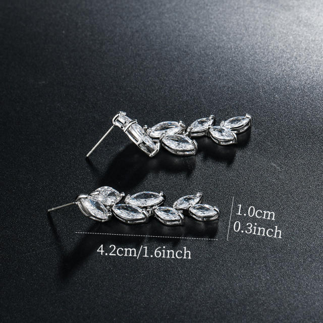AAA cubic zircon bridal earrings
