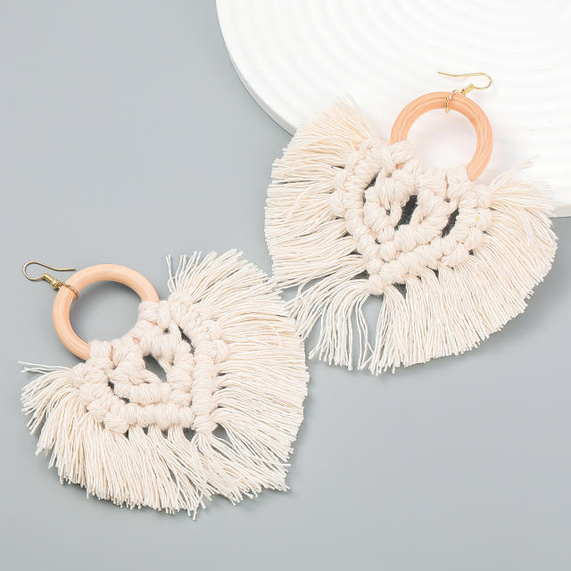 Boho handmade tassel earrings