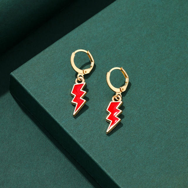 Ins style lightning pendant earrings