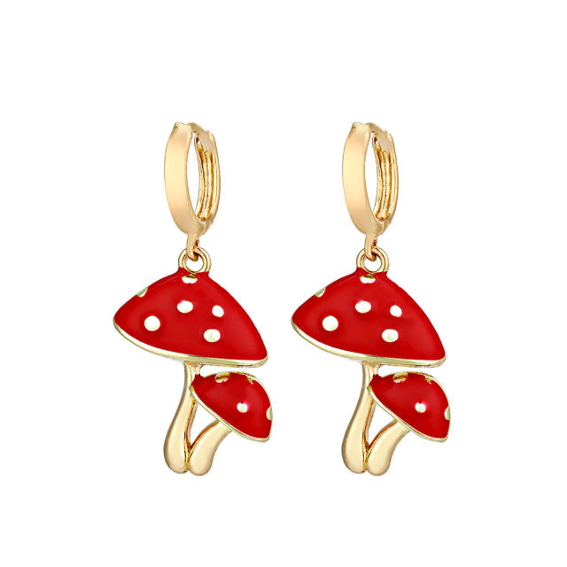 Mushroom pendant earrings