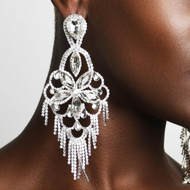 Luxury statement tassel earrings