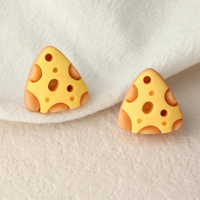 Mini Cheese stud earrings