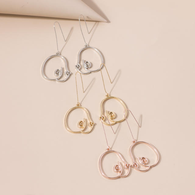 Ins style simple pendant earrings