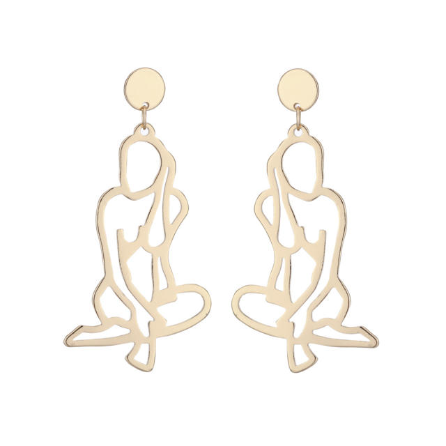 Humanoid pendant earrings